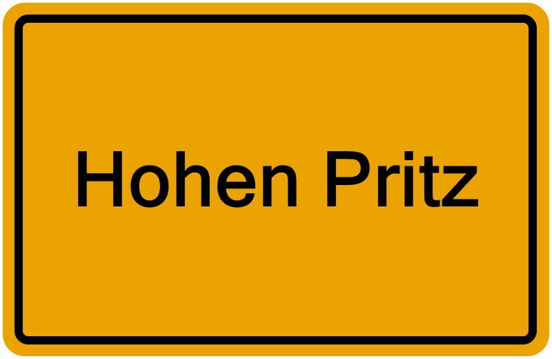 Handelsregisterauszug Hohen Pritz